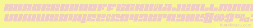 Starnurseryital Font – Pink Fonts on Yellow Background