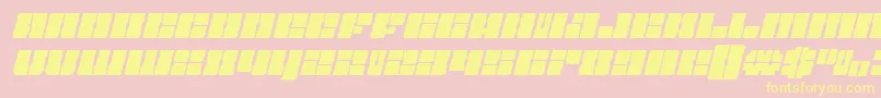 Starnurseryital Font – Yellow Fonts on Pink Background