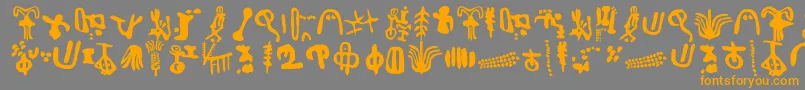 IngaStoneSigns Font – Orange Fonts on Gray Background