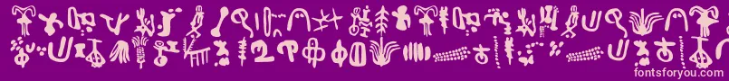 IngaStoneSigns Font – Pink Fonts on Purple Background