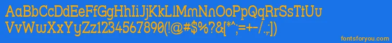 Strslna Font – Orange Fonts on Blue Background