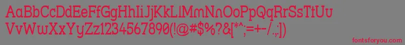 Strslna Font – Red Fonts on Gray Background