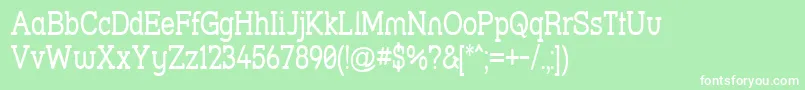 Strslna Font – White Fonts on Green Background
