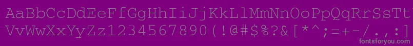 Czcionka Courier0 – szare czcionki na fioletowym tle