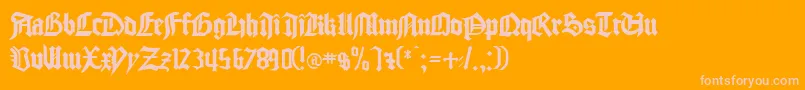 Gocmp Font – Pink Fonts on Orange Background