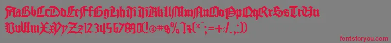 Gocmp Font – Red Fonts on Gray Background