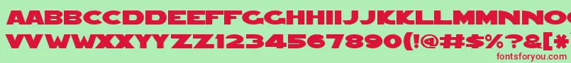 Redfive Font – Red Fonts on Green Background