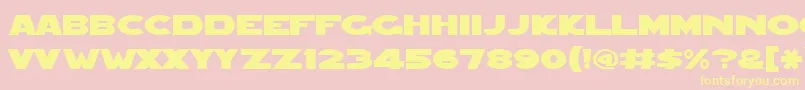 Redfive Font – Yellow Fonts on Pink Background