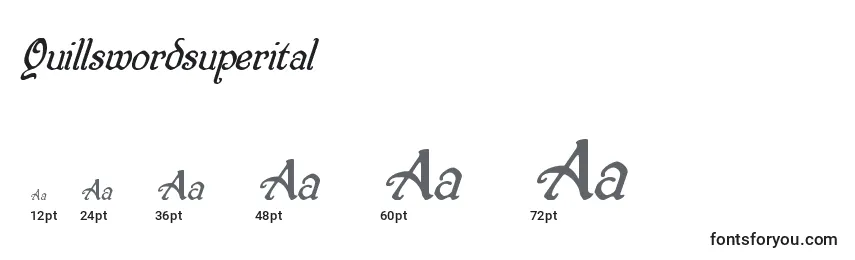Quillswordsuperital Font Sizes