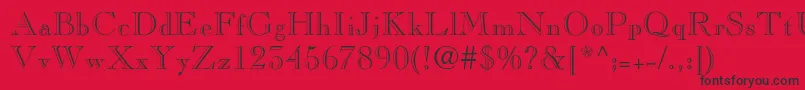 Chopin Font – Black Fonts on Red Background