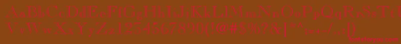 Chopin Font – Red Fonts on Brown Background