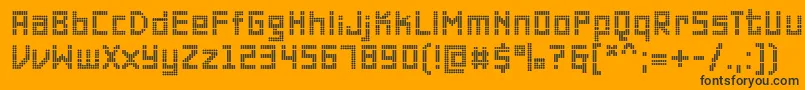 PfonlineoneproDouble Font – Black Fonts on Orange Background