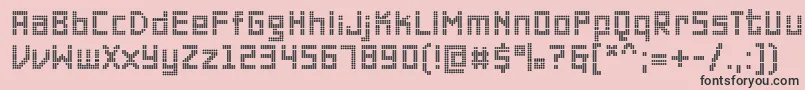 フォントPfonlineoneproDouble – ピンクの背景に黒い文字