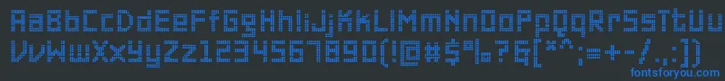 PfonlineoneproDouble Font – Blue Fonts on Black Background