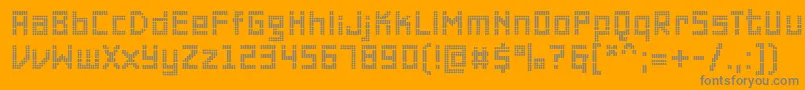 PfonlineoneproDouble Font – Gray Fonts on Orange Background