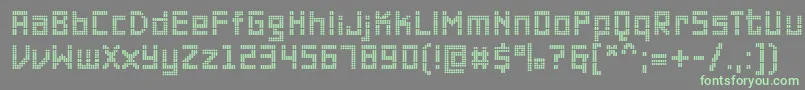 Шрифт PfonlineoneproDouble – зелёные шрифты на сером фоне