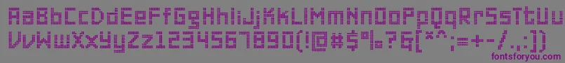 PfonlineoneproDouble-fontti – violetit fontit harmaalla taustalla