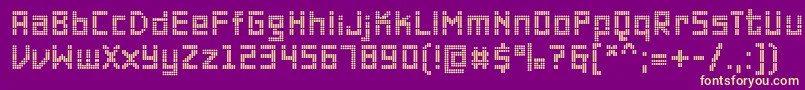Шрифт PfonlineoneproDouble – жёлтые шрифты на фиолетовом фоне
