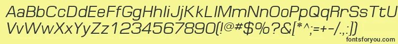 MinimaSsiItalic Font – Black Fonts on Yellow Background