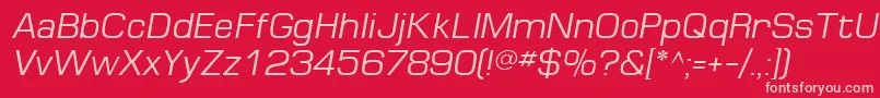 MinimaSsiItalic Font – Pink Fonts on Red Background