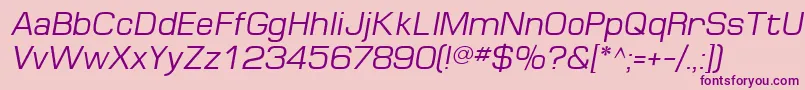 MinimaSsiItalic Font – Purple Fonts on Pink Background