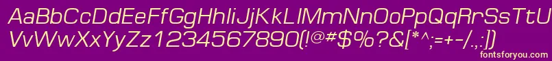 MinimaSsiItalic Font – Yellow Fonts on Purple Background