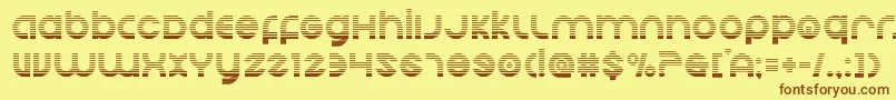 Echostationgrad-fontti – ruskeat fontit keltaisella taustalla