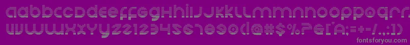 Echostationgrad-Schriftart – Graue Schriften auf violettem Hintergrund