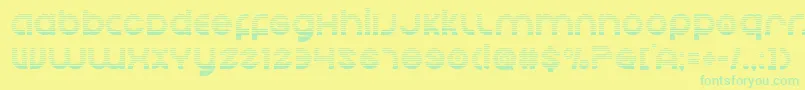 フォントEchostationgrad – 黄色い背景に緑の文字