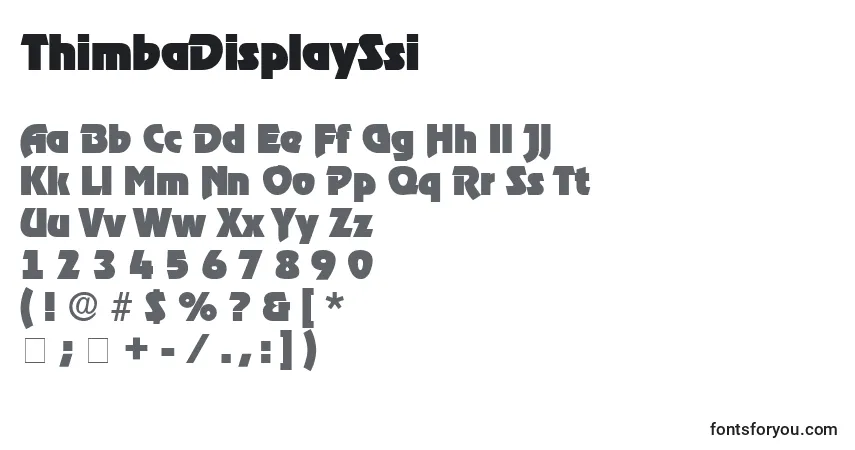 Шрифт ThimbaDisplaySsi – алфавит, цифры, специальные символы