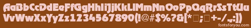 ThimbaDisplaySsi Font – Pink Fonts on Brown Background