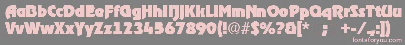 ThimbaDisplaySsi Font – Pink Fonts on Gray Background