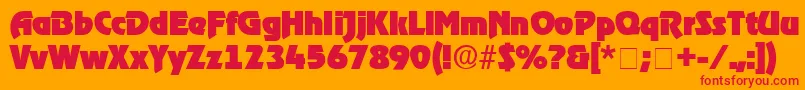 ThimbaDisplaySsi Font – Red Fonts on Orange Background