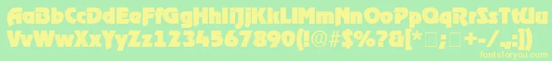 ThimbaDisplaySsi Font – Yellow Fonts on Green Background