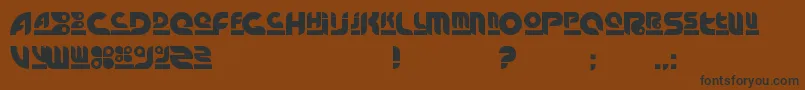 フォントArnstylo – 黒い文字が茶色の背景にあります