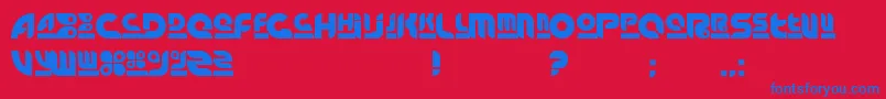 Arnstylo Font – Blue Fonts on Red Background