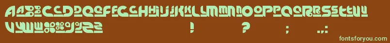 Arnstylo Font – Green Fonts on Brown Background