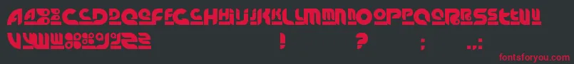 フォントArnstylo – 黒い背景に赤い文字