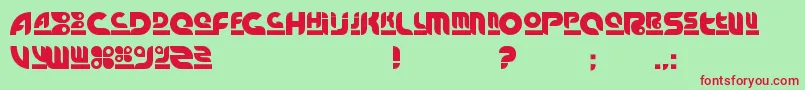 Arnstylo Font – Red Fonts on Green Background