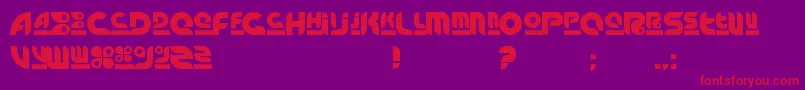 Arnstylo-Schriftart – Rote Schriften auf violettem Hintergrund