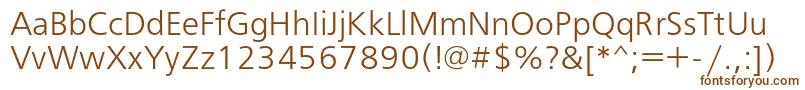 Шрифт Freesetlightc – коричневые шрифты на белом фоне
