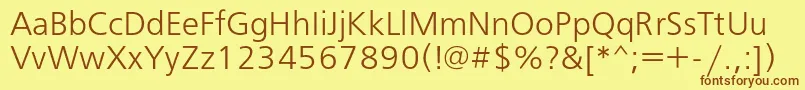Шрифт Freesetlightc – коричневые шрифты на жёлтом фоне