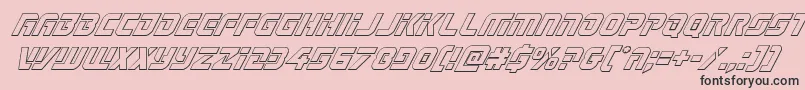 フォントLegiosabinaoutital – ピンクの背景に黒い文字