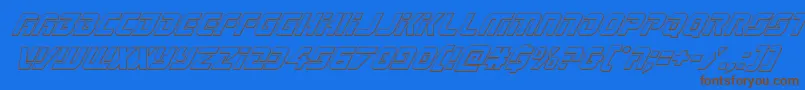 Legiosabinaoutital-fontti – ruskeat fontit sinisellä taustalla