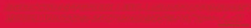 Czcionka Legiosabinaoutital – brązowe czcionki na czerwonym tle