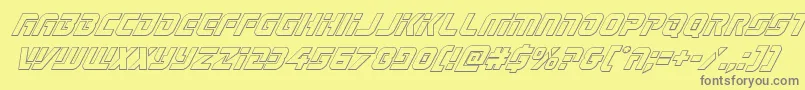 Legiosabinaoutital Font – Gray Fonts on Yellow Background