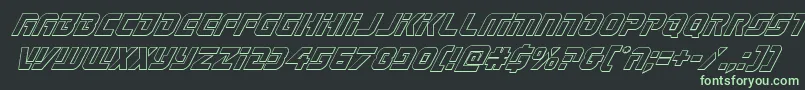 Legiosabinaoutital Font – Green Fonts on Black Background