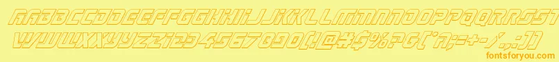 Legiosabinaoutital Font – Orange Fonts on Yellow Background