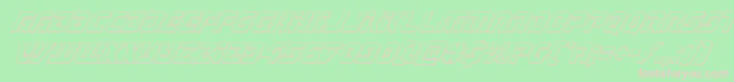 Шрифт Legiosabinaoutital – розовые шрифты на зелёном фоне