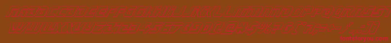 Legiosabinaoutital Font – Red Fonts on Brown Background